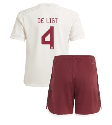 Bayern Munich Matthijs de Ligt #4 Replica Third Stadium Kit for Kids 2023-24 Short Sleeve (+ pants)